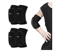 EULANT Coderas con Acolchada, Elástico Protector Codo para Portero Baile MTB Fútbol Voleibol Baloncesto Ciclismo Patinetes Skating Lucha Scooter Patinaje Breakdance,XS - 2 Pares