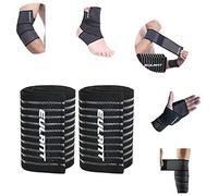 EULANT Elástico Deportiva Vendaje de Compresion 90cm, 2pcs Venda de Protección para Rodilla Pantorrilla Tobillo Codo Mano Muñeca,para Voleibol Futbol Levantamiento de Pesas