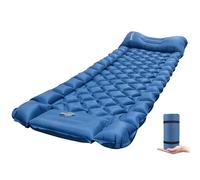 EULANT Esterilla Portátil Inflable para Acampada,Colchoneta Hinchable Individual Ultraligera para Senderismo Viajes Cortos Pesca Playa, Impermeable & Compacta & con Bomba de Pie Incorporada