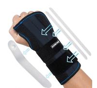 EULANT Muñequera con Estabilizador de Férula de Metal Extraíble,Suave Férulas de Muñeca,Vendaje de Muñeca para Túnel Carpiano Tendinitis Artritis,para Mano Derecha,L