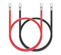EULAPGOE 2 Pcs Cables Bateria Coche, Cable de la Batería 12v/16mm² Cable de Alimentación de Cobre con Terminales de Anillo M10 Cable de la Batería del Coche, para la Moto Solar del Coche Cable