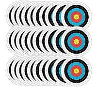 EULAPGOE Diana Tiro con 30 Piezas Blancos de Papel, Blancos de Papel para Entrenamiento de Tiro con Arco 40X40cm Estándar Internacional 10 Anillos de Papel para Blancos