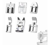 EULAPGOE Prensatelas para Cremallera Invisible 6 Unidades Accesorios de Costura compatibles con máquinas de Coser domésticas tamaño estándar Color Plateado Ideal para confección y reparación