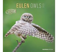 Eulen 2025 - Broschürenkalender 30x30 cm (30x60 geöffnet) - Kalender mit Platz für Notizen - Owls - Bildkalender - Wandplaner - Eulenkalender