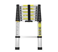 Eulenke 3,2M Escalera telescópica - Escalera multifuncional antideslizante con capacidad de carga de 150 kg - Escalera de aluminio para reparaciones domésticas y decoración - Escalera extensible