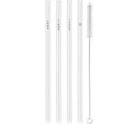 Eulenschnitt Pajitas de Cristal con Estampado Negro, 20 cm Set de 4 - Lebe Liebe Lache Eulenschnitt