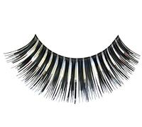 Eulenspiegel 000038 - pestañas artificiales - Negro/Plata - 2 x 1 piezas | Incluye 1 ml de adhesivo y instrucciones, para Carnaval y fiestas temáticas