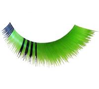 Eulenspiegel 000250 - Pestañas artificiales, verde/negro, 1 ml pegamento especial para pestañas, instrucciones, para carnaval, fiesta temática
