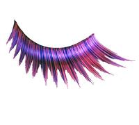 Eulenspiegel 000304 - pestañas artificiales - Rosa/púrpura - 2 x 1 piezas | Incluye 1 ml de pegamento especial para pestañas e instrucciones, para Carnaval y fiestas temáticas