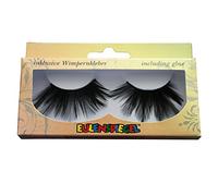 Eulenspiegel 000458 - Pestañas con plumas negras, 1 ml de pegamento especial para pestañas, instrucciones