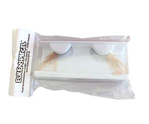 Eulenspiegel 000618 - pestañas artificiales - Negro con plumas marrones - 2 x 1 piezas
