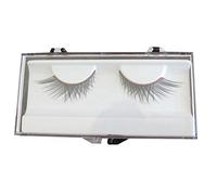 Eulenspiegel 000649 - pestañas artificiales - Negro con cinta de brillo rojo oscuro - 2 x 1 piezas