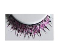 Eulenspiegel 001264 - Pestañas artificiales, negras cruzadas, con lentejuelas, 1 ml pegamento especial para pestañas, instrucciones, para carnaval, fiesta temática
