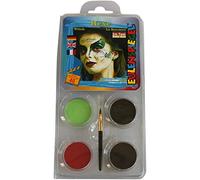 Eulenspiegel 204085 - Set de maquillaje de bruja, para aprox. 40 máscaras, colores de maquillaje, carnaval, fiesta temática