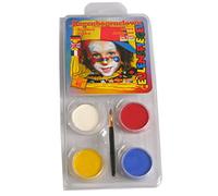 Eulenspiegel 204573 - Set de maquillaje de payaso arco iris, para aprox. 40 máscaras, colores de maquillaje, carnaval, fiesta temática