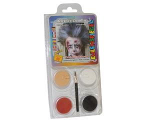 Eulenspiegel 204733 - Set de maquillaje Little Zombie, para aprox. 40 máscaras, colores de maquillaje, carnaval, fiesta temática