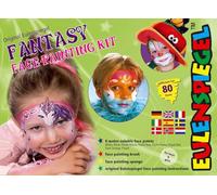 Eulenspiegel - 208137 - Paleta de Maquillaje Fantasy Face, 8 Colores Aqua Profesionales, 1 Esponja, 1 Pincel, 1 guía de Maquillaje