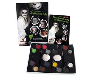 Eulenspiegel 212066 - Paleta de maquillaje para la hora de las brujas, para aprox. 120 máscaras, vegana, colores de maquillaje