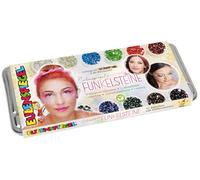 Eulenspiegel 212295 - Piedras de purpurina para la cara, paleta de metal, 12 x 2,5 g piedras y otros accesorios, para fiestas, carnaval