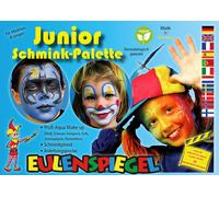 Eulenspiegel 6-Farben Schmink-Set, Junior Schmink-Palette Con Schmink-Anleitung