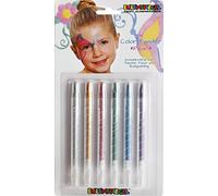 Eulenspiegel 626528 - Lápices de maquillaje Color Twister Pearl, 6 colores para pintura facial y corporal