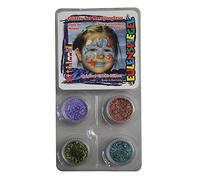 Eulenspiegel 908044 - Juego de purpurina sirena, 4 x 2 g, purpurina, carnaval, Halloween, fiesta temática