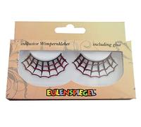 Eulenspiegel - Pestañas postizas Spiderweb rosas y negras
