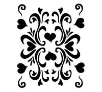 Eulenspiegel - Retro Hearts Plantilla de pintura facial (109373)