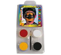 Eulenspiegel - Set de maquillaje temático Batface II, 4 colores | Pinceles e instrucciones, pinturas para maquillar para unas 40 máscaras, para el carnaval y fiestas temáticas