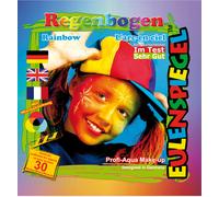 Eulenspiegel Set Tema Arco Iris, Schmink-Set Con Schmink-Anleitung, 1 Pincel