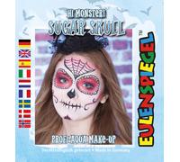 Eulenspiegel Set Tema Azúcar Skull, Schmink-Set Con Schmink-Anleitung, 1 Pincel
