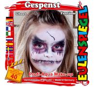 Eulenspiegel Set Tema Fantasma, Schmink-Set Con Schmink-Anleitung Y 1 Pincel