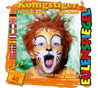 Eulenspiegel Set Tema Rey Tigre, Schmink-Set Con Schmink-Anleitung, 1 Pincel