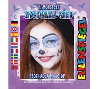 Eulenspiegel Set Tema Skeletta Girl, Schmink-Set Con Schmink-Anleitung 1 Pincel