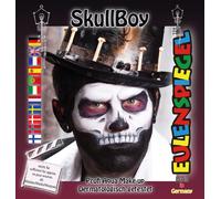 Eulenspiegel Set Tema Skullboy, Schmink-Set Con Schmink-Anleitung Y 1 Pincel