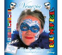 Eulenspiegel Set Tema Venezia, Schmink-Set, Con Schmink-Anleitung Y 1 Pincel