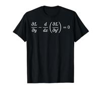 Euler-Lagrange Fundamental Equation of Lagrangian Physics Camiseta gráfica económica, Hombre, Negro, L