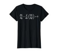 Euler-Lagrange Fundamental Equation of Lagrangian Physics Camiseta gráfica económica, Mujer, Negro, S