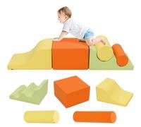 EULEUY Bloques de Escalada Bebe, Juego de 5 Bloques de Espuma, Bloques de Construcción Extragrandes para Psicomotricidad Infantil para Niños a Partir de 1 Año, Conjunto de Juegos de Espuma Blandos