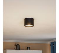 Euluna downlight de techo Chloe, negro, Ø 11,5 cm acero rígido