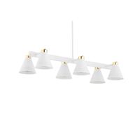 Euluna Lámpara colgante Avenidos, 6 luces, blanco