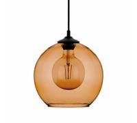 Euluna Lámpara colgante Ball con pantalla esférica de cristal ámbar Ø 25 cm