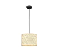 Euluna Lámpara colgante Jovin con pantalla de ratán, Ø 25 cm