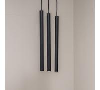 Euluna Lámpara colgante Sone, dosel angular, 3 luces, negro
