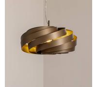 Euluna Lámpara colgante Vento, marrón café, Ø 50 cm