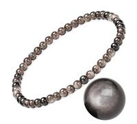 EUMENIDES Tobillera elástica con cuentas de cuerda para mujer, tobillera de piedras preciosas de ojo de tigre, 4/6 mm, 9.45 pulgadas, libera la ansiedad, talla única, Piedra preciosa ojo de tigre