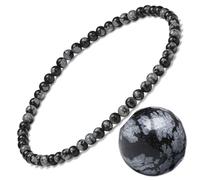 EUMENIDES Tobillera elástica con cuentas de cuerda para mujer, tobillera de piedras preciosas de ojo de tigre, 4/6 mm, 9.45 pulgadas, libera la ansiedad, talla única, Piedra preciosa ojo de tigre