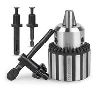 Eumtenr Portabrocas resistente de 1/2-20UNF para husillo de rosca de 1/2-20UNF, con vástago hexagonal de 1/4 pulgadas, vástago SDS Plus adaptación de conversión rápida y llave de apriete de mandíbula