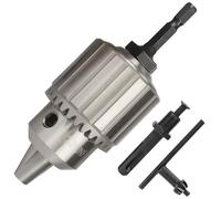 Eumtenr Portabrocas resistente de 1/2-20UNF para husillo de rosca de 1/2-20UNF, con vástago hexagonal de 1/4 pulgadas, vástago SDS Plus, adaptación de conversión rápida y llave de apriete de mandíbula