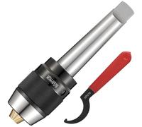 Eumtenr Portabrocas sin llave súper resistente de 5/8 pulgadas con vástago integrado, vástago MT4, mandíbulas de titanio (MTA4-APU16)